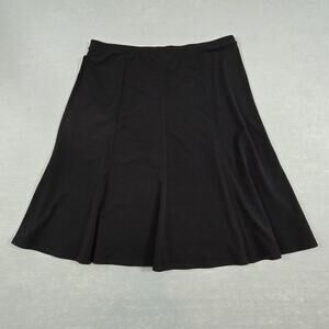 GEORGE Stretch Black Women's A-Line 8-Panel Stretchy Flowy Midi Skirt